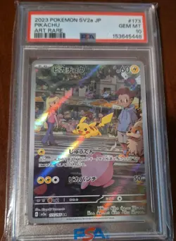 2023 POKEMON JAPANESE SV2A-POKEMON CARD 151 ART RARE #173 PIKACHU PSA 10 - Image 1
