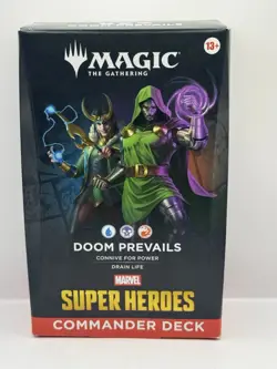 2026 Magic The Gathering Marvel Super Heroes Doom Prevails Commander Deck - Image 1