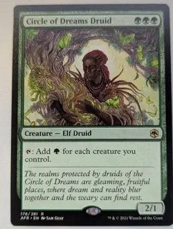 Circle of Dreams Druid Adventures Forgotten Realms MTG Magic English NM-Mint - Image 1
