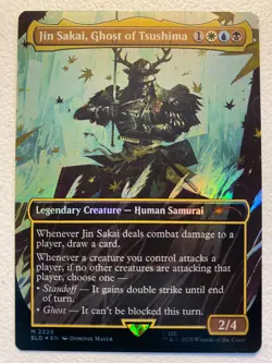 MTG 1x RAINBOW FOIL Jin Sakai, Ghost of Tactician # 2226 Secret Lair Magic x1 NM - Image 1