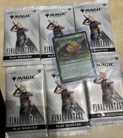 MTG Final Fantasy Booster Packs - 6 Packs, 1 Sazh’s Chocobo Foil - Image 1
