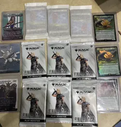 MTG Final Fantasy Booster Packs (6 Total), 36 Lands (12 Foil), 3 Rare, 3Uncommon - Image 1