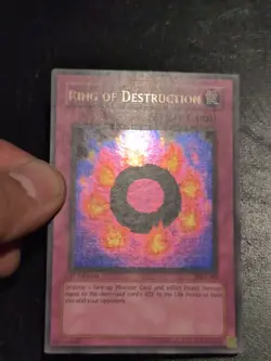 Yu-Gi-Oh! SECRET RARE CARD RING OF DESTRUCTION PGD-000 1ST LP - Image 2