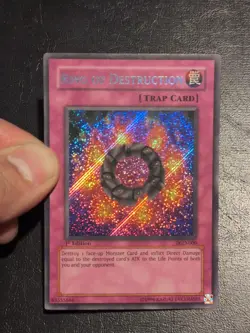 Yu-Gi-Oh! SECRET RARE CARD RING OF DESTRUCTION PGD-000 1ST LP - Image 4