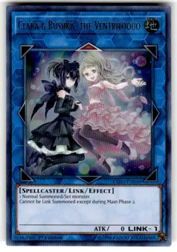 Clara & Rushka, the Ventriloduo - Yu-Gi-Oh - EXFO-EN049 - 1st Edition - NM - Image 1