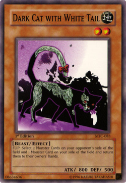 Dark Cat with White Tail DR1-EN138 Common Near MInt Yu-Gi-Oh! - Image 1
