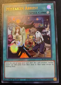 Mistaken Arrest BLGG-EN114 1st Edition Ultra Rare Glorious Gallery Yu-Gi-Oh! TCG - Image 1