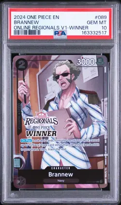 2024 ONE PIECE ONLINE REGIONALS PACK 2024 VOL.1 WINNER #089 BRANNEW PSA 10 - Image 1