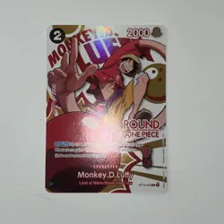 Bandai One Piece Card Game ROUND 1 Promo Pack English 1 Card Monkey D. Luffy - Image 1