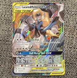 Pokemon TCG Lucario & Melmetal GX 120/214 Unbroken Bonds EN Holo Ultra Rare - Image 1