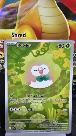 Pokemon TCG Rowlet Illustration Rare Perfect Order 090/088 Near Mint - Image 1