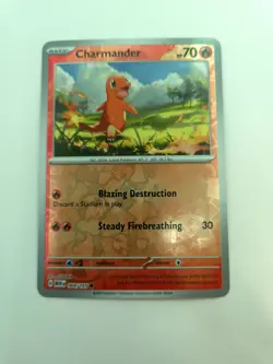 Charmander Reverse Cosmic Holo 004/165 Scarlet & Violet 151 Pokemon Card NM - Image 1