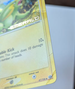 Electrike 47/106 Emerald Reverse Holo Stamped Common Pokemon Card HP/DMG - Image 3