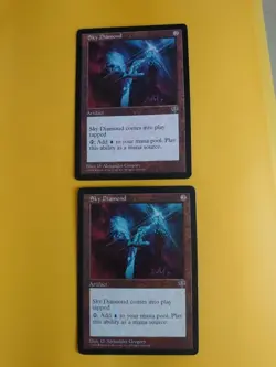 Sky Diamond x2 Mirage. Old Vintage. Magic the Gathering 2 Card. - Image 1
