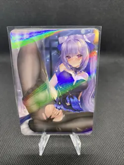Peach Blossom Dew Goddess Story Keqing Genshin Impact 021 Spicy Feet Waifu Card - Image 1