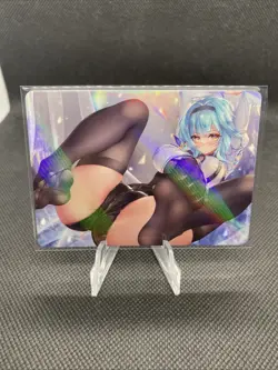 Peach Blossom Dew Goddess Story Eula Genshin Impact 014 Spicy Feet Waifu Card - Image 1