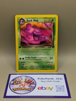 Pokemon Card Dark Muk 1st Edition LP Team Rocket 41/82 - Image 1
