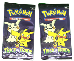 2 Sealed 3 card booster Packs Pokemon Trick or Trade Halloween 2023 Factory OEM - Image 1