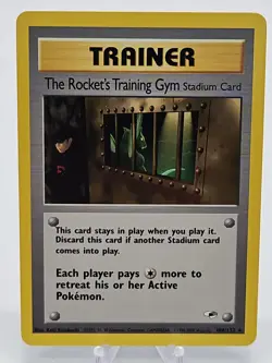 The Rocket's Training Gym 104/132 - Gym Heroes - Rare - Stadium Pokemon Card NM - Image 1