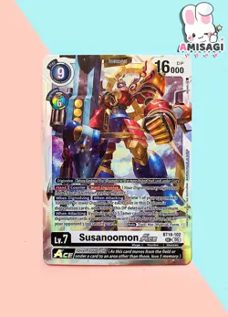Digimon Trading Card - Susanoomon Ace BT18-102 SEC Foil TCG - Image 1