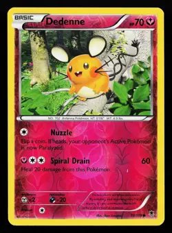 Dedenne 70/119 Reverse Holo Common Phantom Forces Pokemon Card - Image 1