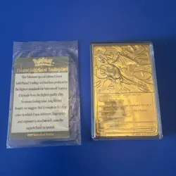 1999 Pokemon Burger King Charizard 23K Gold Plated Trading Card with Certificate - Image 2