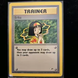 Erika 100/132 Gym Heroes Regular Pokemon Card Trainer - Image 1