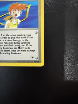 Misty 102/132 Trainer Card - Gym Heroes Pokemon TCG Set - Image 5