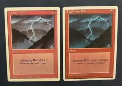 MTG 2X LIGHTNING BOLT (REVISED + 4TH EDITION) MAGIC THE GATHERING COMMON INSTANT - Image 5