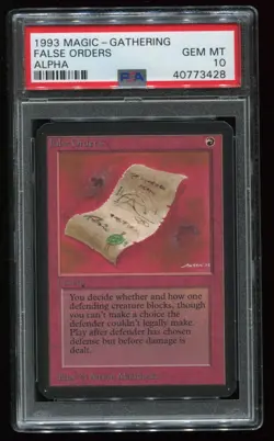 MTG Magic The Gathering Alpha - False Orders - PSA 10 Gem Mint (Pop 7) - Image 1