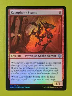FOIL Cacophony Scamp x1 Phyrexia: All Will Be One 1x Magic the Gathering MTG - Image 1