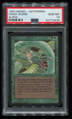 MTG Magic The Gathering Alpha - Craw Wurm - PSA 10 Gem Mint (Pop 10) - Image 1