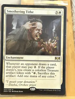 MtG; Smothering Tithe; Ravnica Allegiance Rare Non-Foil Near Mint Never Played - Image 1