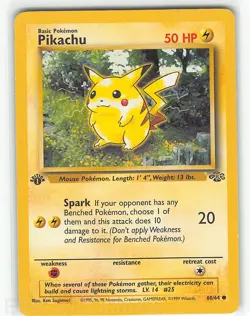 Pikachu 60/64 Common Jungle Pokemon 1st Edition Sugimori - Image 1