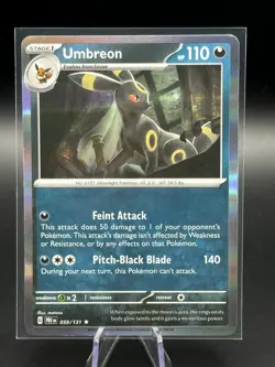 Pokemon Umbreon 059/131 Prismatic Evolutions Holo Rare - Image 1