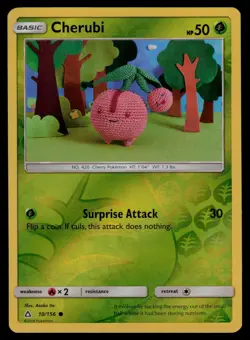 Cherubi 10/156 Common Ultra Prism Pokemon Reverse Holo Lightly Played - Image 1