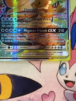 Pokemon Eevee & Snorlax GX Team Up TCG SM169 Holo Black Star Promo - Image 3