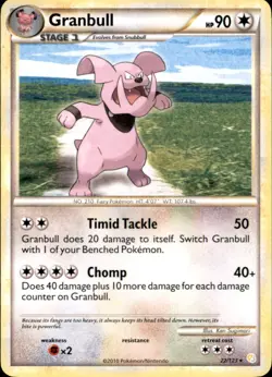 Granbull 22/123 Rare HeartGold & SoulSilver Pokemon Near Mint - Image 1