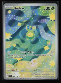 Budew 221/217 Illustration Rare Ascended Heroes Pokemon Holo - Image 1