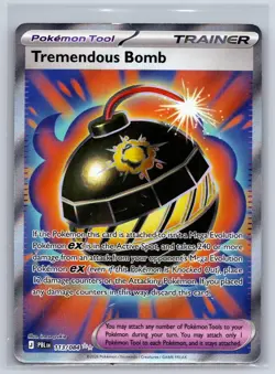 Tremendous Bomb 113/084 Ultra Rare Pitch Black Pokemon Holo Lightly Played - Image 1