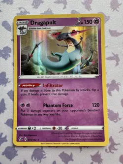Dragapult - 091/192 - Rebel Clash - Holo Rare - Pack Fresh - Image 1