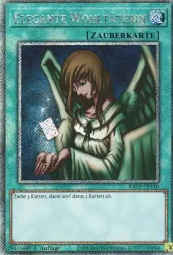 yugioh Elegante Wohltaterin RA03-DE116 PLATINUM SECRET RARE DEUTSCH - Image 1
