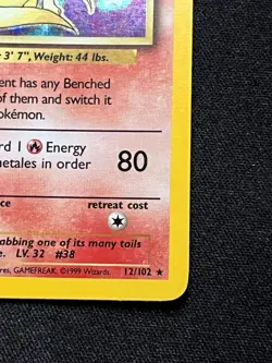 Pokemon TCG Ninetales Base Set 12/102 Holo Rare WotC English 1999 - Image 4