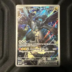 Pokemon N's Zekrom 037 Mega Evolution Promo Full Art Holo 130 HP Shred - Image 1