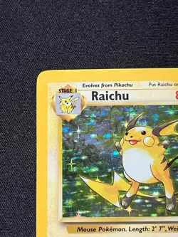 Pokemon TCG Raichu Base Set 14/102 Holo Rare English 1999 WotC 1999-2000 - Image 2