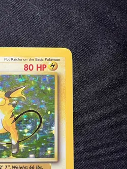 Pokemon TCG Raichu Base Set 14/102 Holo Rare English 1999 WotC 1999-2000 - Image 3