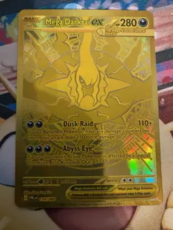 Pokemon Pitch Black Mega Darkrai ex Mega Hyper Rare Gold - Image 1