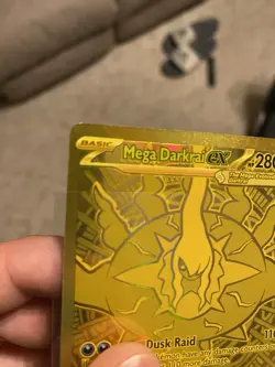 Pokemon Pitch Black Mega Darkrai ex Mega Hyper Rare Gold - Image 3