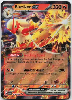 Blaziken ex 024/159 Double Rare Journey Together Pokemon Holo Near Mint - Image 1