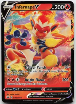 Infernape V SWSH252 Holo Promo Sword & Shield Promo Pokemon Near Mint - Image 1